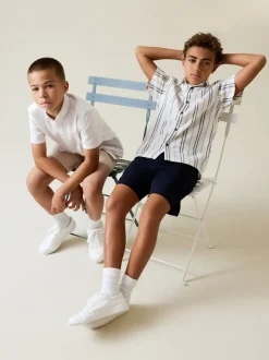 Gris de charbon de bois - Short Chino (3-16ans)