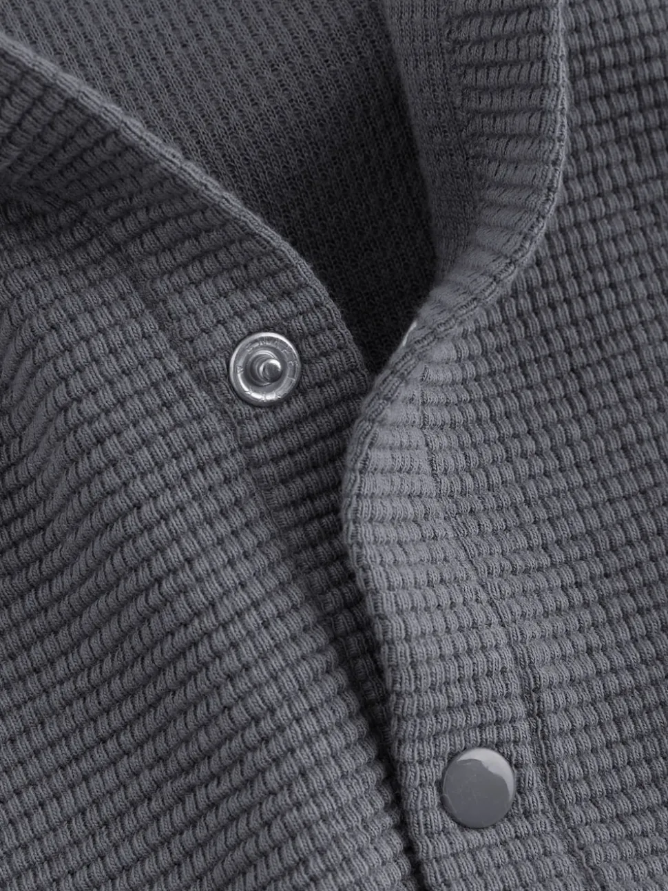 Gris de charbon de bois - Veste BÉBÉ légère en jersey texturé (0mois à2ans)