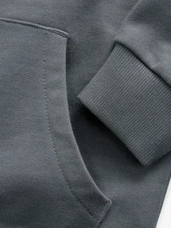 Gris de charbon de bois - SmallSaints Oversized Underground Pullover Sweat-shirt à capuche