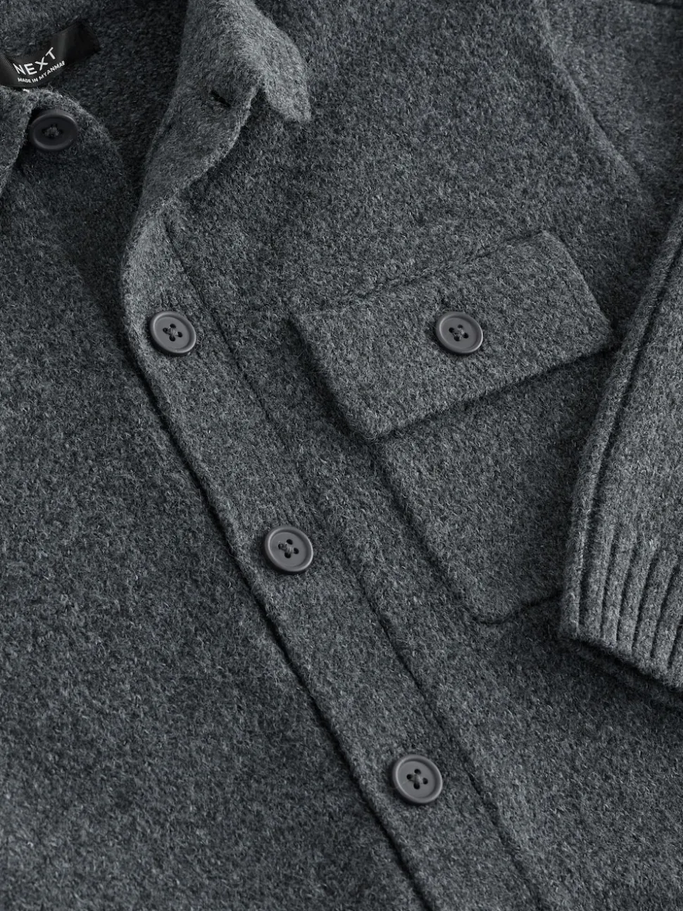 Gris de charbon de bois - Cardigan en maille (3-16ans)