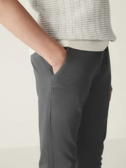 Gris de charbon de bois - Pantalon chino extensible (3-17ans)