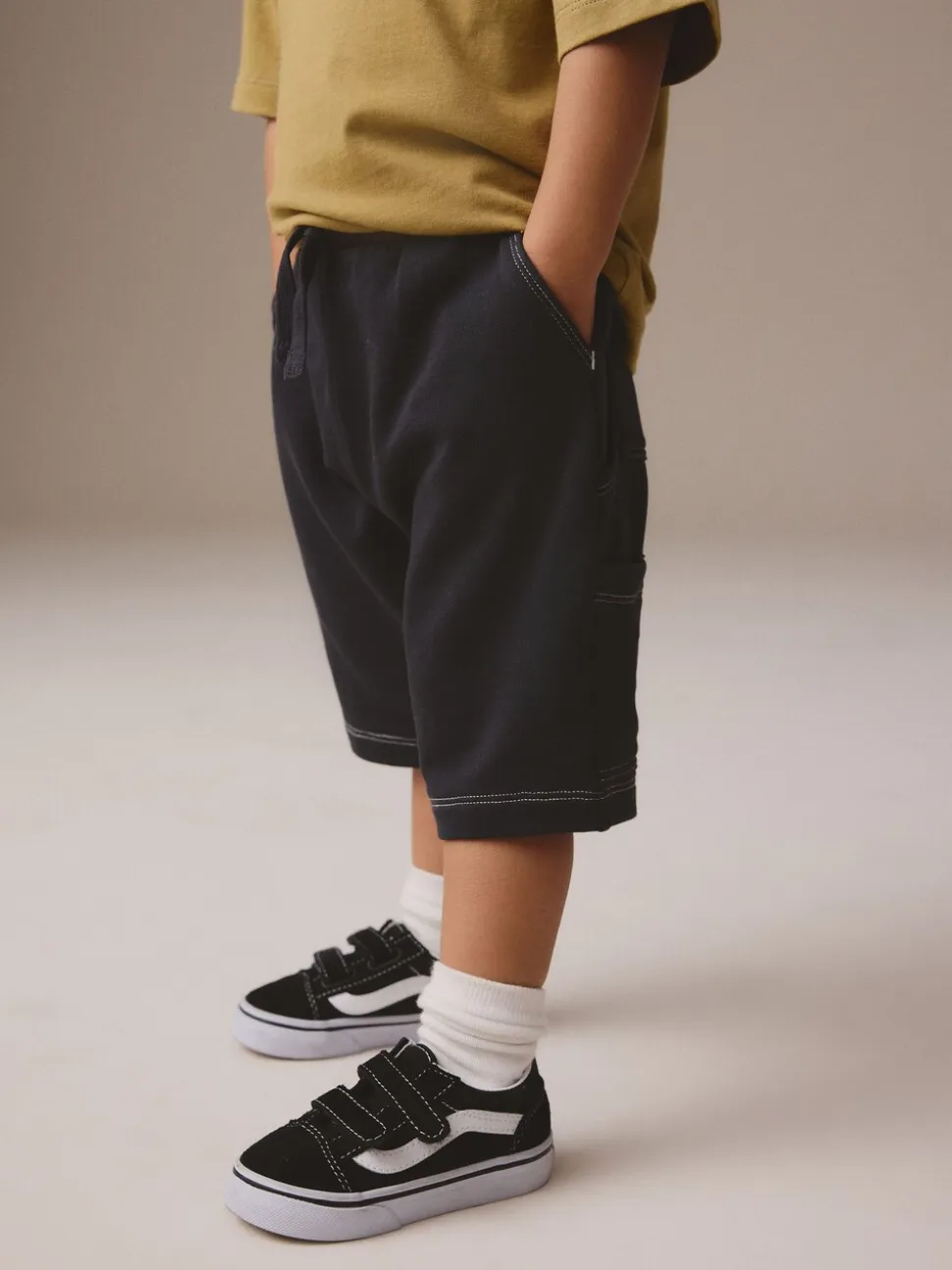 Gris de charbon de bois - Short en jersey 100% coton (3mois à7ans)