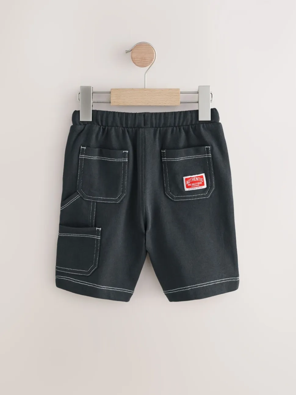 Gris de charbon de bois - Short en jersey 100% coton (3mois à7ans)