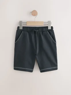 Gris de charbon de bois - Short en jersey 100% coton (3mois à7ans)