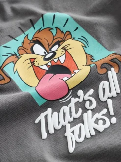 Gris de charbon de bois - T-shirt Looney Tunes manches courtes (3 mois-8 ans)