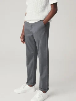 Gris de charbon de bois - Pantalon chino extensible (3-17ans)