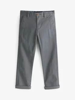Gris de charbon de bois - Pantalon chino extensible (3-17ans)