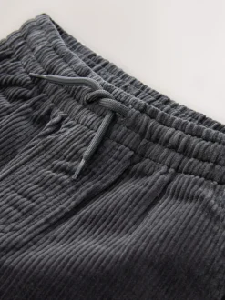 Gris de charbon de bois - Pantalon à enfiler en velours côtelé (3-16ans)