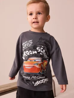 Gris de charbon de bois - T-shirt Disney Cars à manches longues (9mois-8ans)