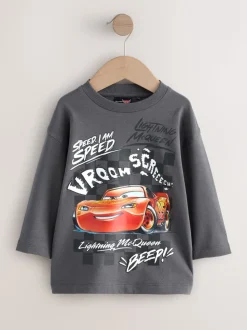 Gris de charbon de bois - T-shirt Disney Cars à manches longues (9mois-8ans)