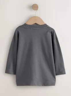 Gris de charbon de bois - T-shirt Disney Cars à manches longues (9mois-8ans)