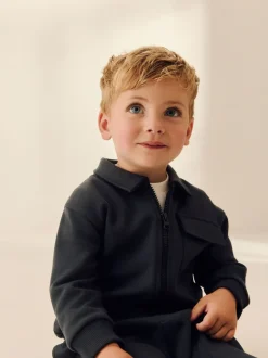 Gris de charbon de bois - Ensemble 3 pièces T-shirt et Survêtement (3mois-7ans)