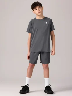 Gris de charbon de bois - T-shirt Under Armour Cotton Tech 20 à manches courtes