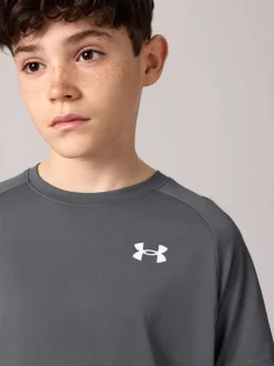 Gris de charbon de bois - T-shirt Under Armour Cotton Tech 20 à manches courtes