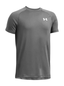 Gris de charbon de bois - T-shirt Under Armour Cotton Tech 20 à manches courtes