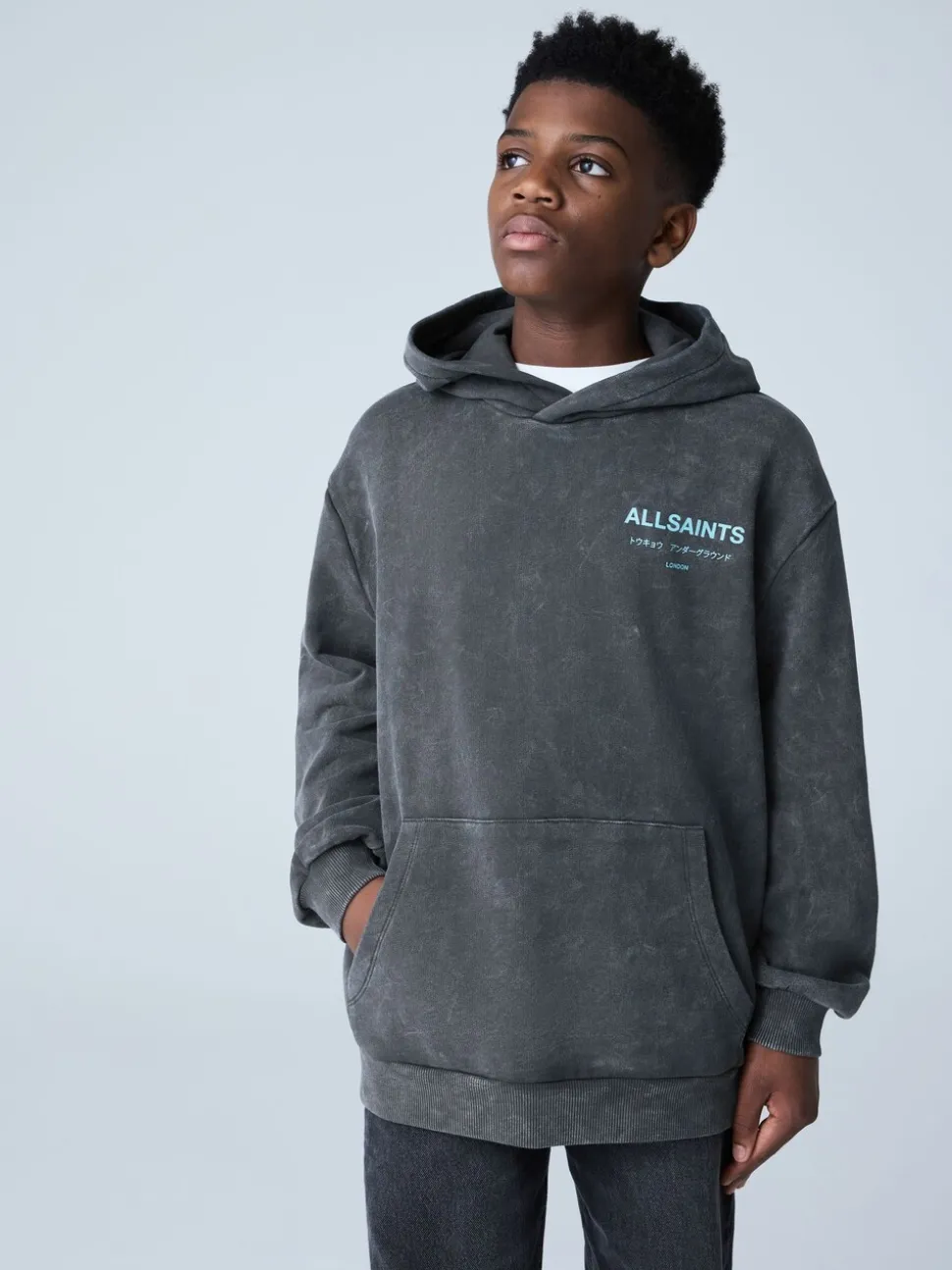 Gris délavé - SmallSaints Oversized Underground Pullover Sweat-shirt à capuche