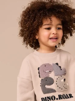 Gris et anthracite à pointes de dinosaures - Ensemble Sweat-shirt et Survêtement (3mois à7ans)