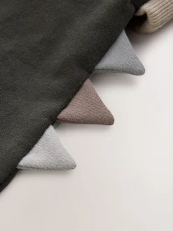 Gris et anthracite à pointes de dinosaures - Ensemble Sweat-shirt et Survêtement (3mois à7ans)