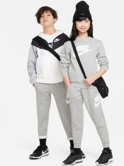 Gris foncé chiné - Jogging Nike Club en polaire à logo