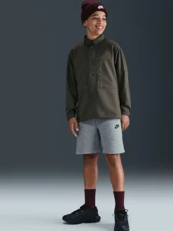 Gris foncé chiné - Short Nike Tech en molleton
