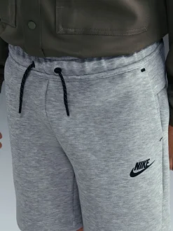 Gris foncé chiné - Short Nike Tech en molleton
