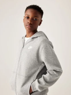 Gris foncé chiné - Survêtement Nike Club en polaire