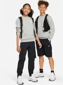 Gris foncé chiné - Sweat Nike Club en polaire