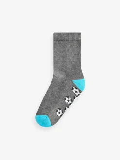 Gris Football - Paquet de chaussettes rembourrées en coton riche 7
