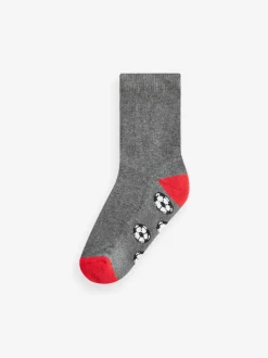 Gris Football - Paquet de chaussettes rembourrées en coton riche 7