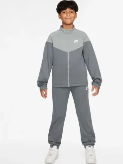 Gris fumé - Survêtement Nike Dri-Fit en poly zippé