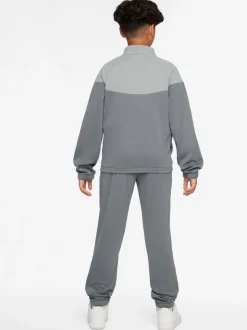 Gris fumé - Survêtement Nike Dri-Fit en poly zippé