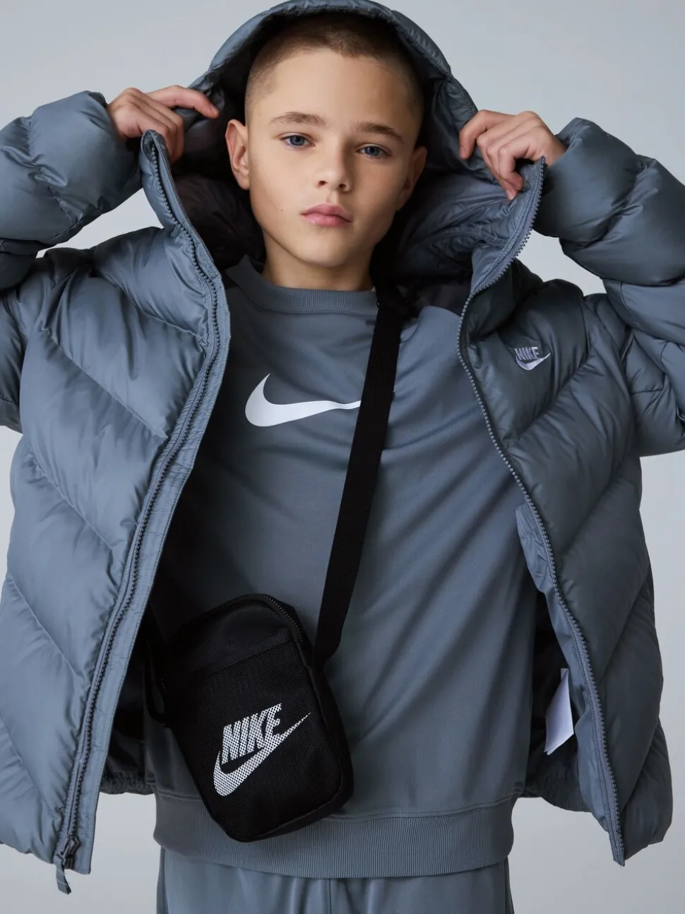 Gris fumé - Veste matelassée Nike