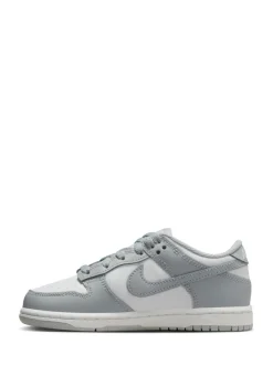 Gris fumé/blanc - Nike Junior Dunk Low Trainers