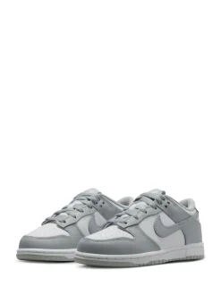 Gris fumé/blanc - Nike Junior Dunk Low Trainers