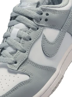 Gris fumé/blanc - Nike Junior Dunk Low Trainers