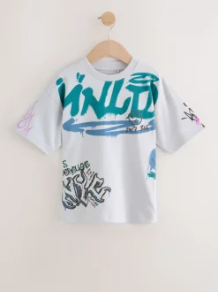 Gris Graffiti - T-shirt graphique Manches courtes Relaxed Fit (3-16yrs)