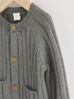 Gris Little Man - Cardigan 100% coton (0mois-2ans)