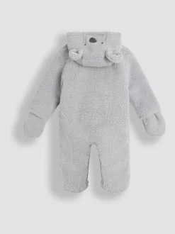 Gris motif koala - JoJo Maman Bébé Pramsuit douillet en borg Character
