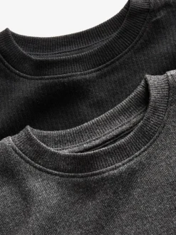 Gris Noir/anthracite - T-shirt Thermal Manches courtes 2 Pack (2-16ans)