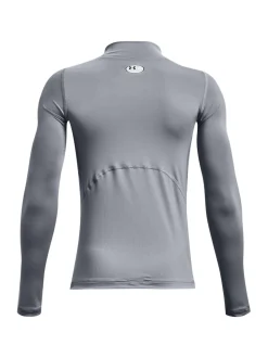Gris nuage - T-shirt Under Armour Heat Geat à manches longues à col fictif