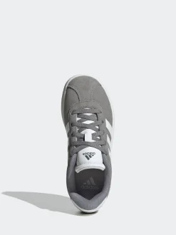 Gris/Blanc - adidas Vl Cour 3.0 Baskets Dentelle enfant