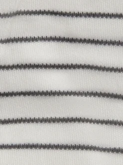 Gris/Blanc - Body MORI à encolure enveloppe à manches longues