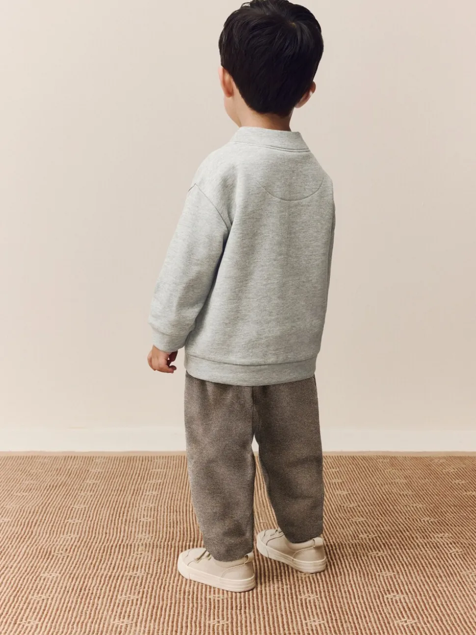 Gris/Blanc - Ensemble T-shirt et Pantalons Cardigan 3 pièces (3mois-7ans)