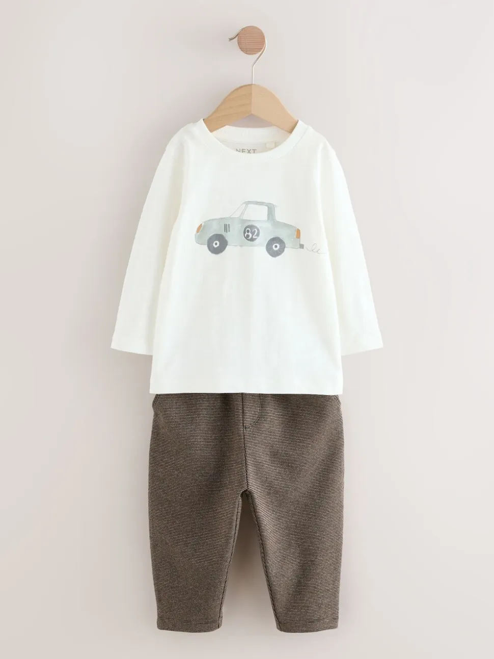 Gris/Blanc - Ensemble T-shirt et Pantalons Cardigan 3 pièces (3mois-7ans)