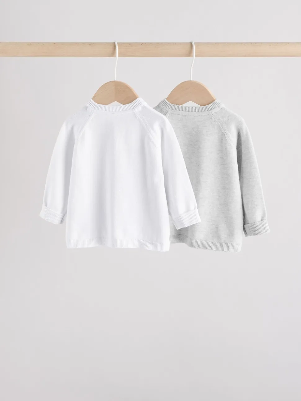Gris/Blanc - Gris et blanc 2pk Cardigan bébé en maille
