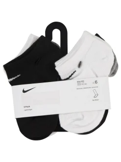 Gris/Blanc - Lot de 6 paires de chaussettes de sport Nike Little Kids