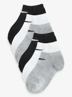 Gris/Blanc - Lot de 6 paires de chaussettes de sport Nike Little Kids