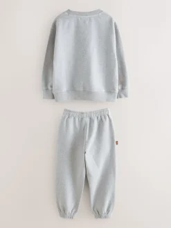 Gris/Bleu - Ensemble Superdry sweat et short