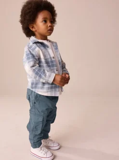 Gris-bleu - Pantalon cargo doublé (3mths-7yrs)