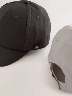 Gris/Charbon - Casquettes de baseball 100% coton 2 Pack (1-16ans)